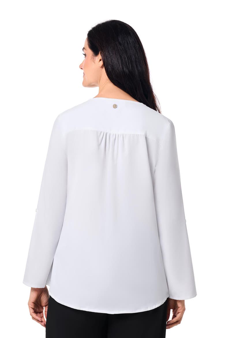 Women's Santa Barbara Tunic Top with Roll-Up Sleeves, UPF 50+ Sun Protection, Alternate, color, White