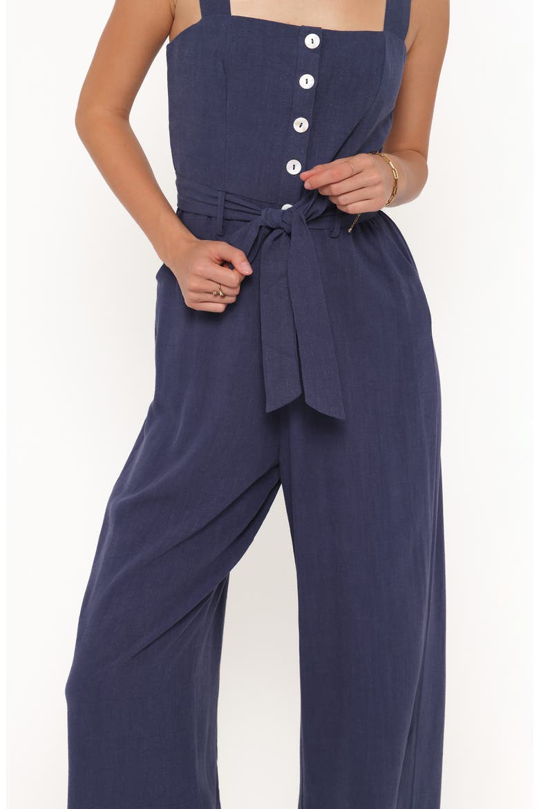 Rachel Flare Leg Jumpsuit, Alternate, color, NAVY