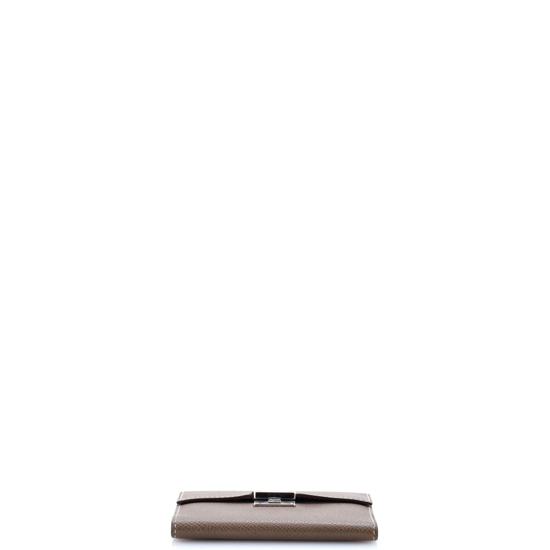 Pre-Owned Hermes Clic Wallet Epsom 12, Alternate, color, Etoupe