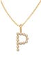  Gold Vermeil Initial P