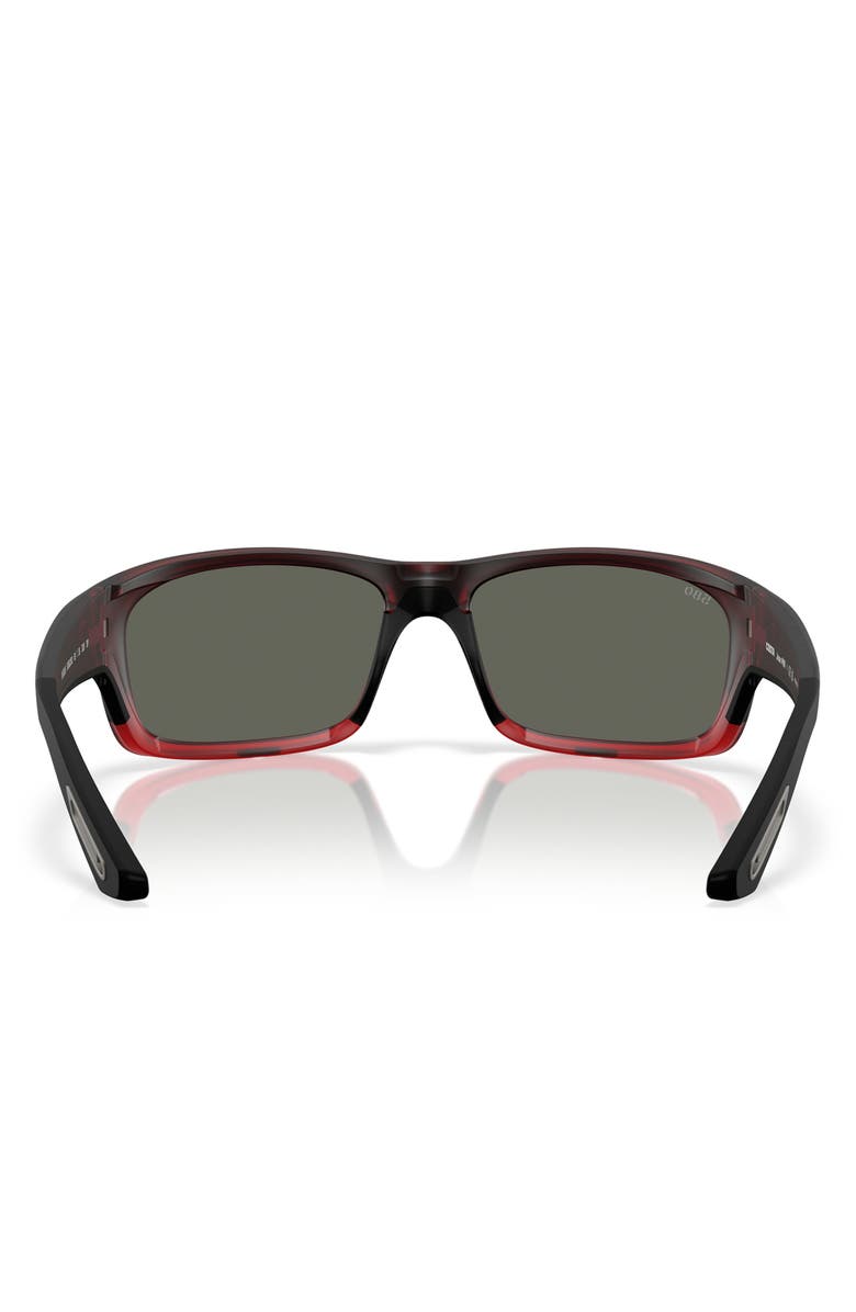 Costa Del Mar Jose 62mm Rectangular Sunglasses, Alternate, color, Red Sky/ Gray 580G