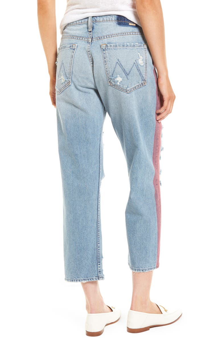 MOTHER The Thrasher Side Stripe Straight Leg Jeans, Alternate, color, 