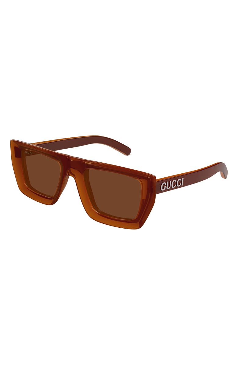 Gucci 51mm Rectangular Sunglasses, Alternate, color, 