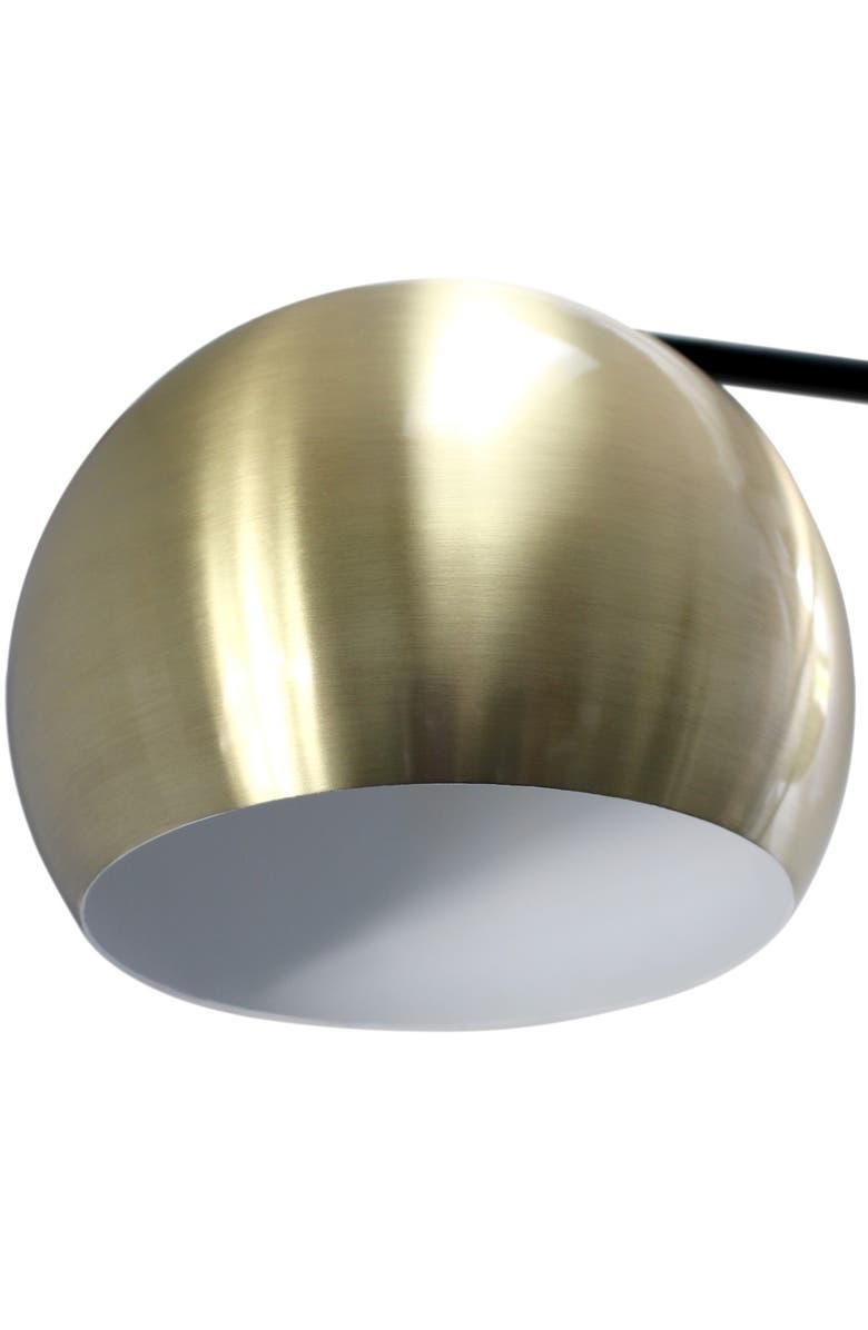 LALIA HOME Black Matte Swivel Floor Lamp with Inner White Dome Shade, Alternate, color, 