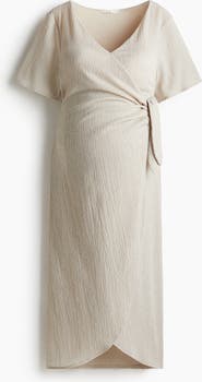 H&M Mama crinkled wrap dress