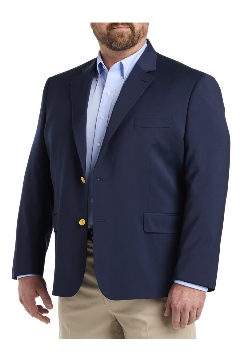 Big & Tall Jacket-Relaxer Blazer, Main, color, NAVY