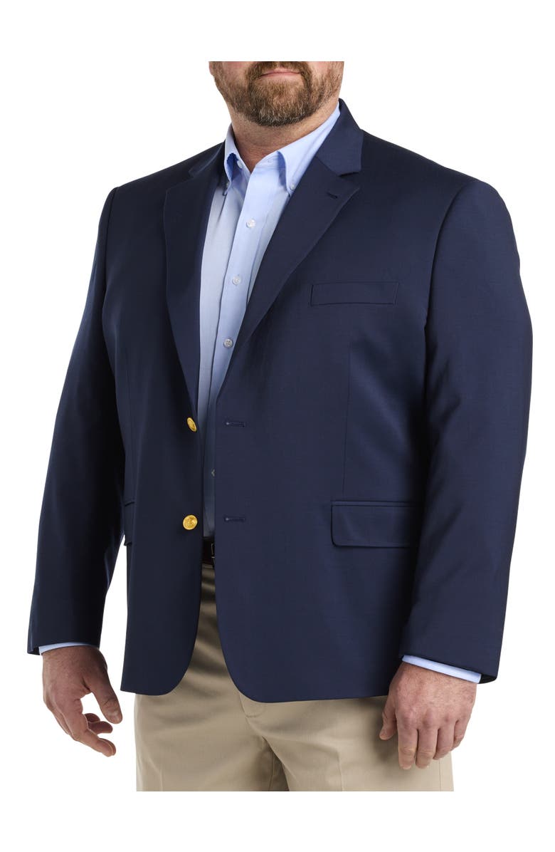 Oak Hill Premium by DXL Jacket-Relaxer Blazer, Main, color, Navy