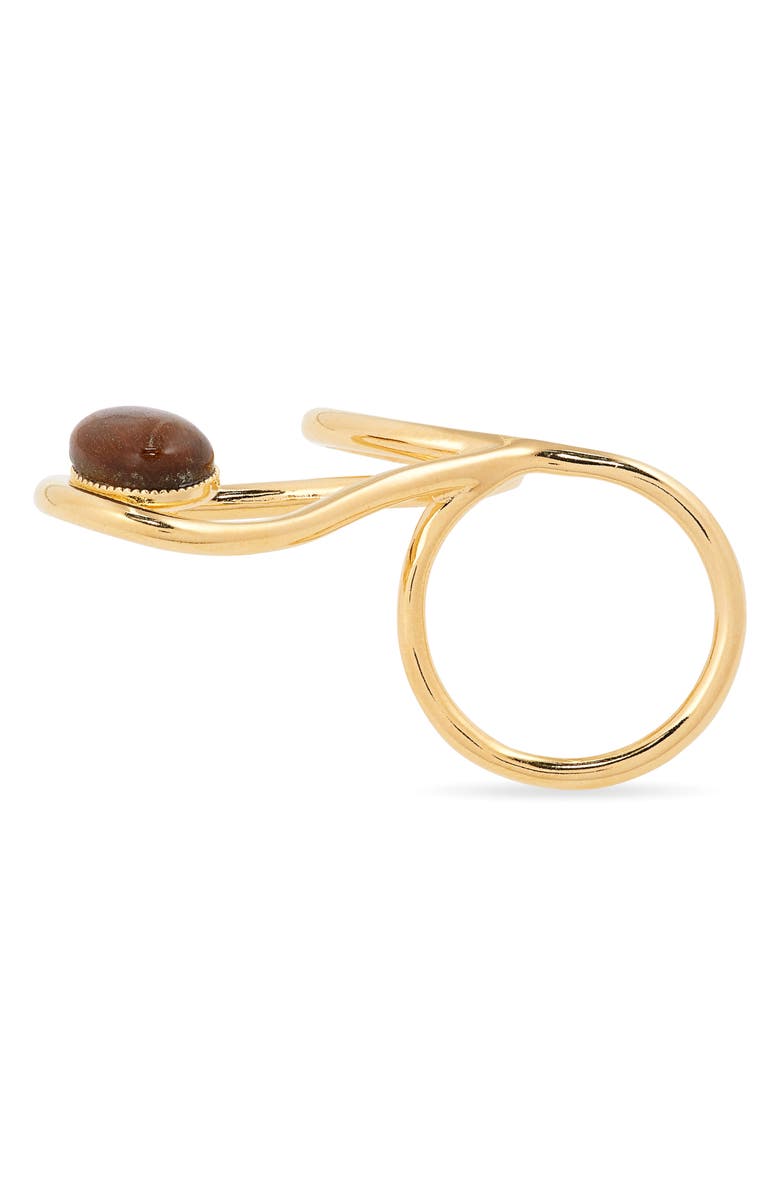 DESTREE Louise Petal Tiger's-Eye Ring, Alternate, color,
