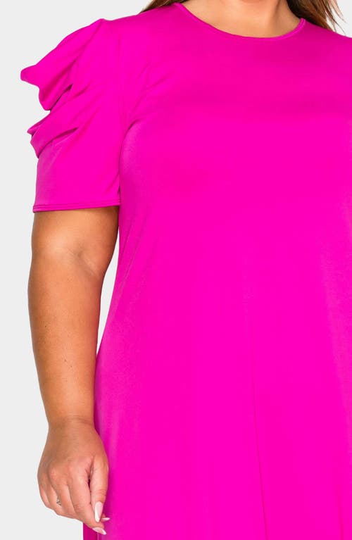 L I V D Aleyna Puff Sleeve A-line Dress In Pink