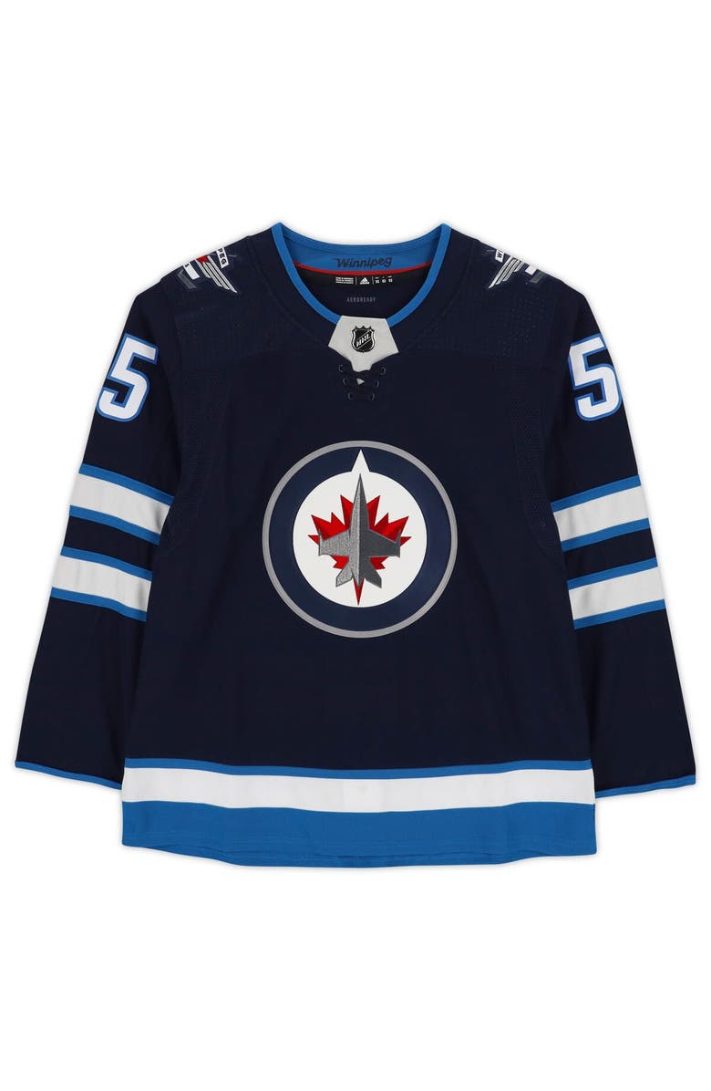 FANATICS AUTHENTIC Mark Scheifele Winnipeg Jets Autographed Navy Adidas Authentic Jersey, Alternate, color, 