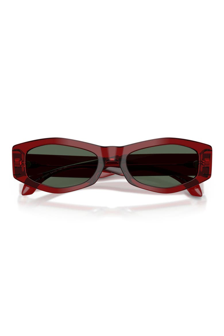 54mm Irregular Sunglasses, Alternate, color, DARK GREEN