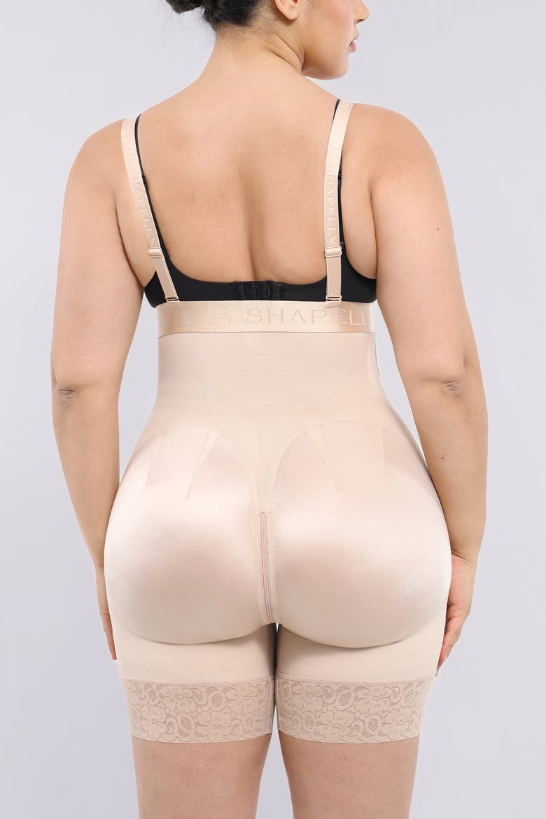 High Waist Tummy Control Shaping Short, Alternate, color, Beige