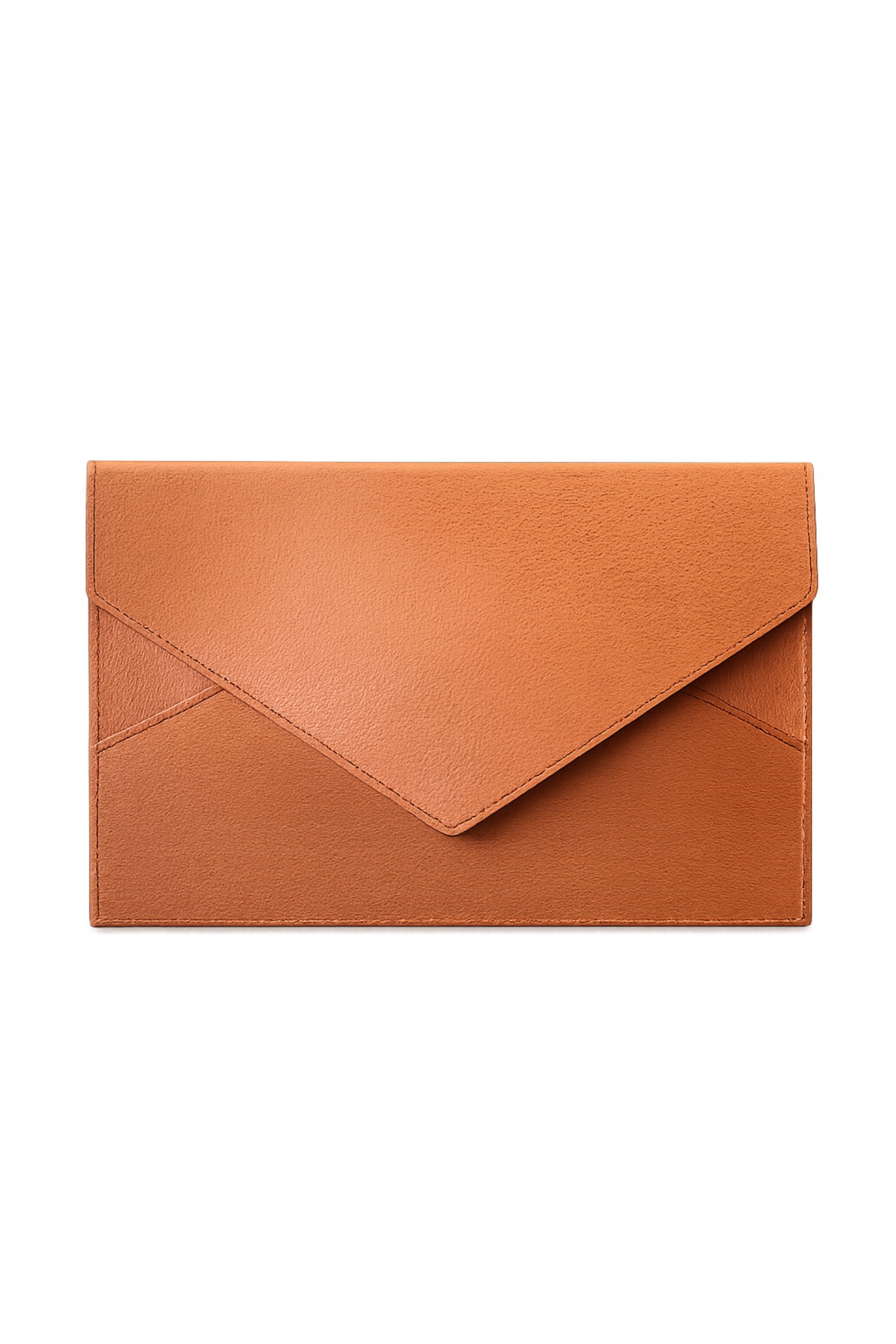 Origami Envelope Clutch, Main, color, Cognac