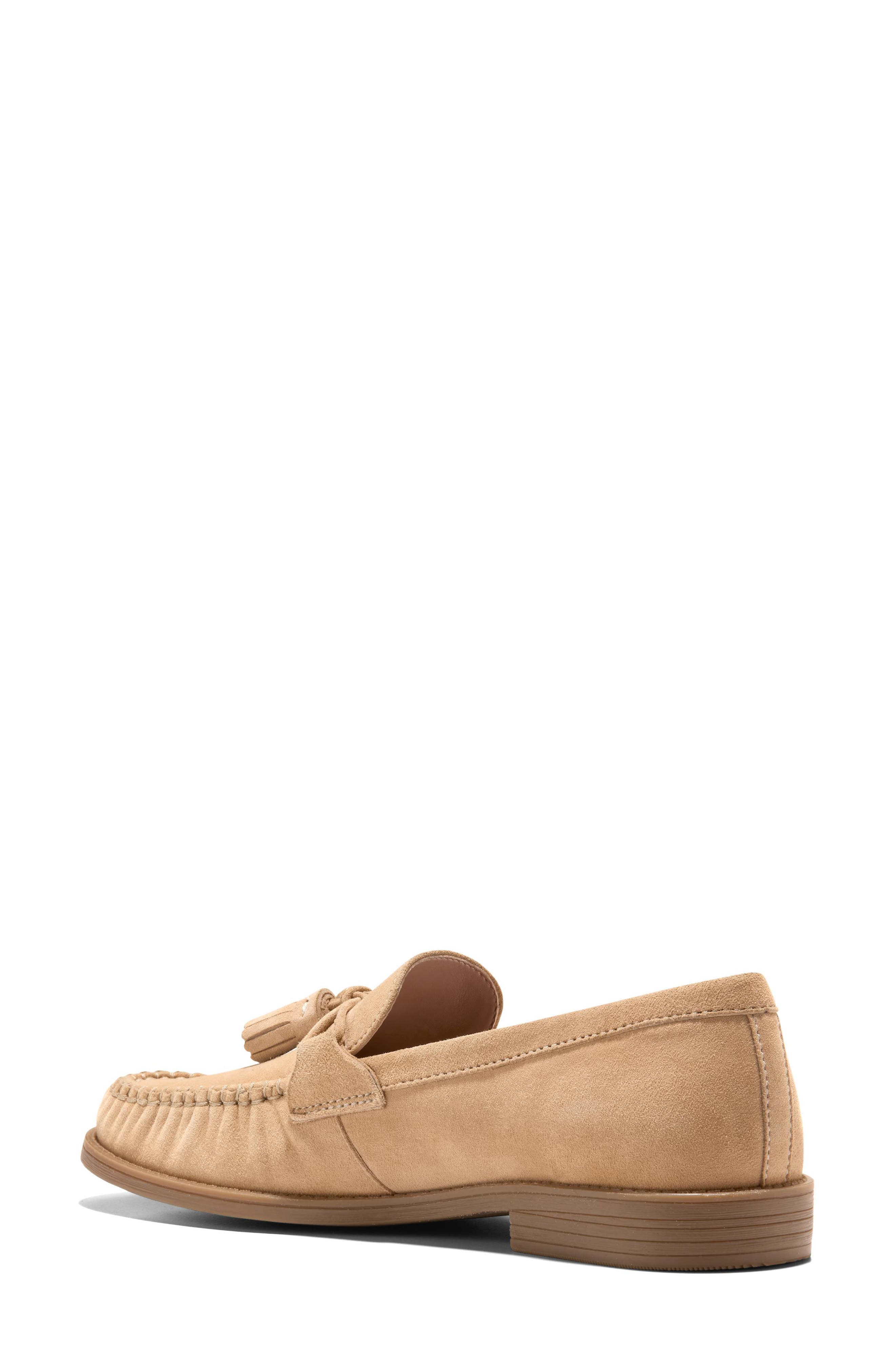 Cole Haan Stassi Tassel Loafer, Alternate, color, Buckwheat Suede