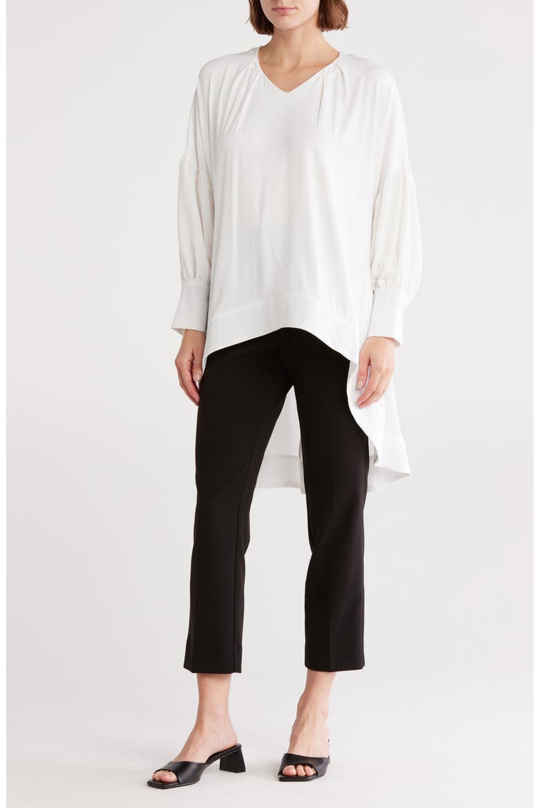 Oversize V-Neck Top, Main, color, WHITE