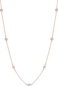 Crislu Cubic Zirconia Bezel Necklace