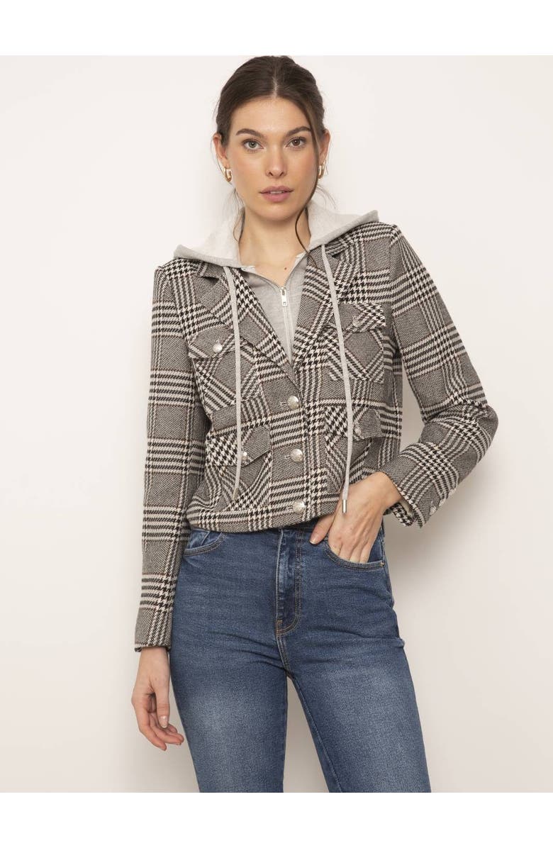 Central Park West Celine Plaid Dickie Jacket, Main, color, 