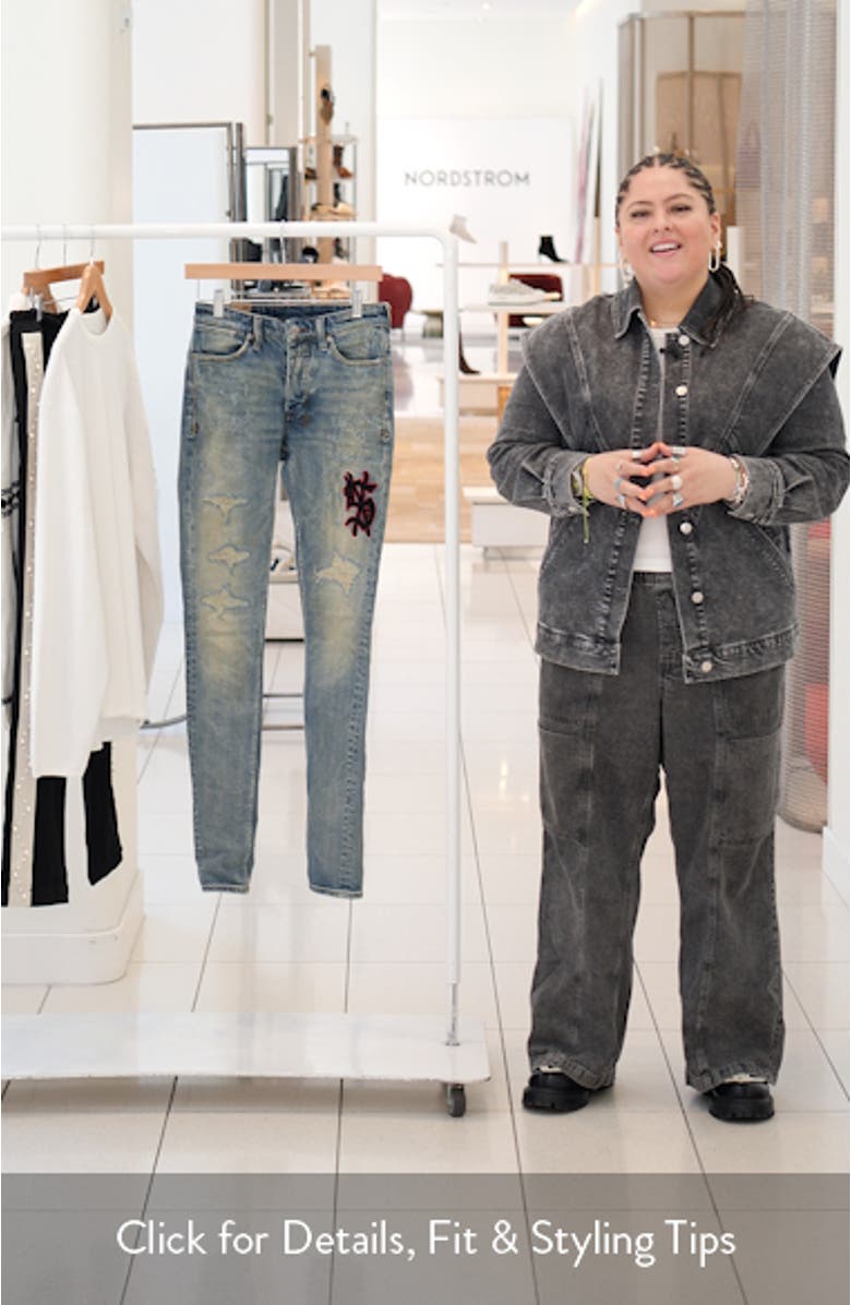Van Winkle Bleu Monday Repair Skinny Jeans, sales video thumbnail