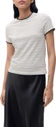 MANGO Contrast Stitch Trim T-Shirt