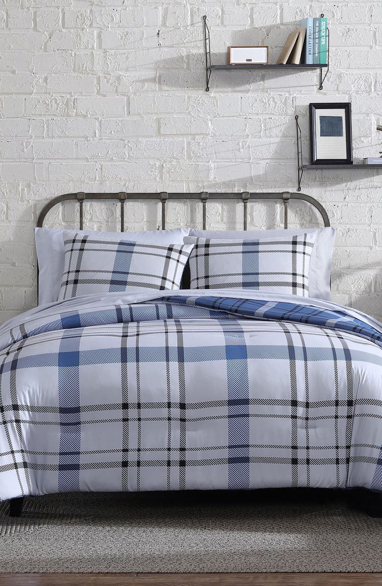 Perry Ellis Peri 7-Piece Queen Comforter Set, Alternate, color, Blue