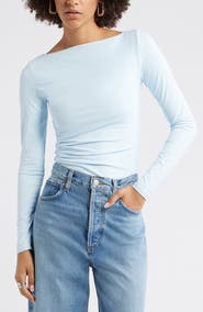 Open Edit Ruched Side Top