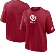 Nike Women's Nike Crimson Oklahoma Sooners Boxy Legacy Established T-Shirt