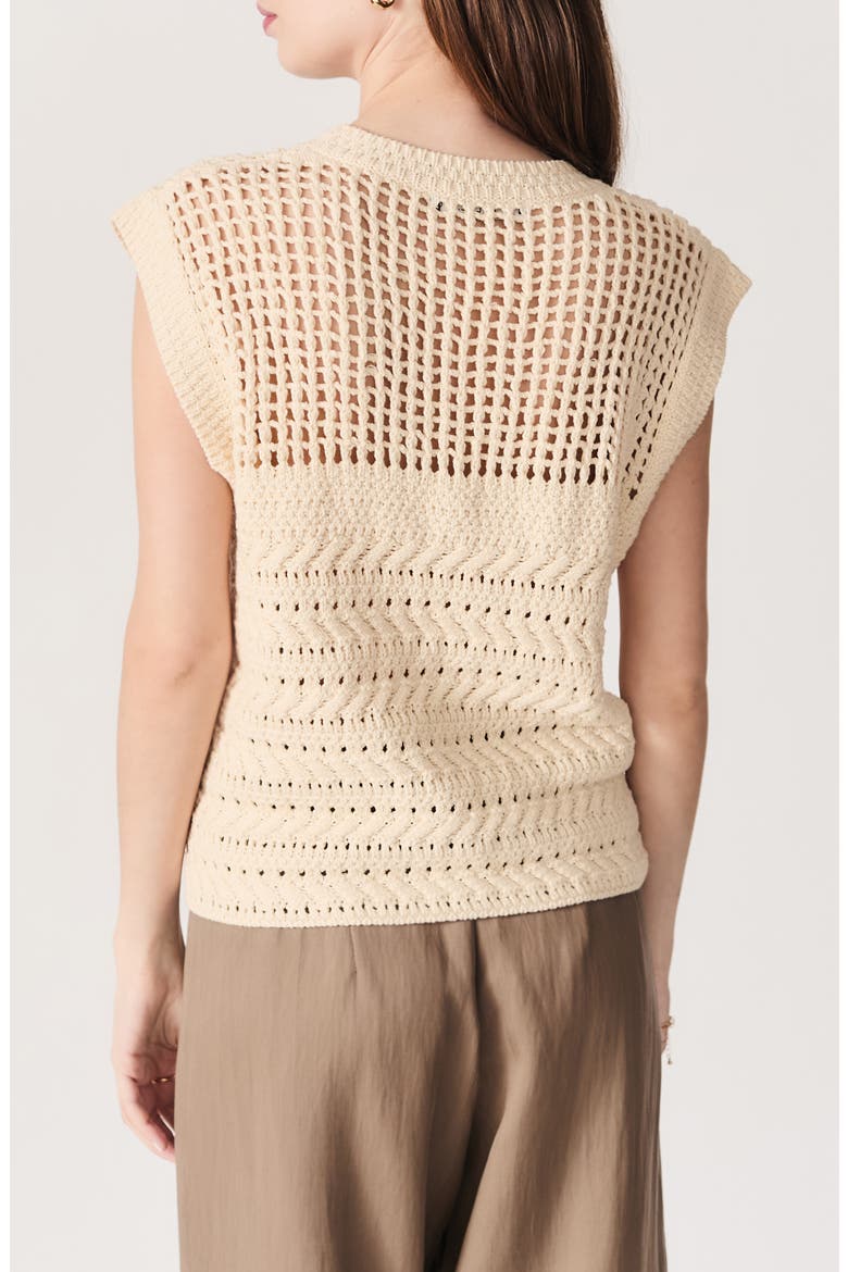 Paulo Open Stitch Cap Sleeve Sweater, Alternate, color, ECRU