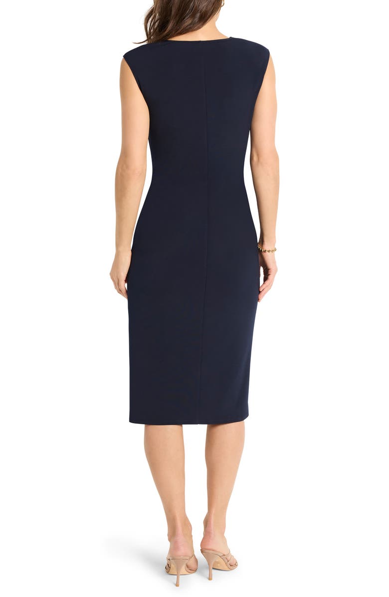 NIC+ZOE Ruched Jersey Sheath Dress, Alternate, color, Dark Indigo