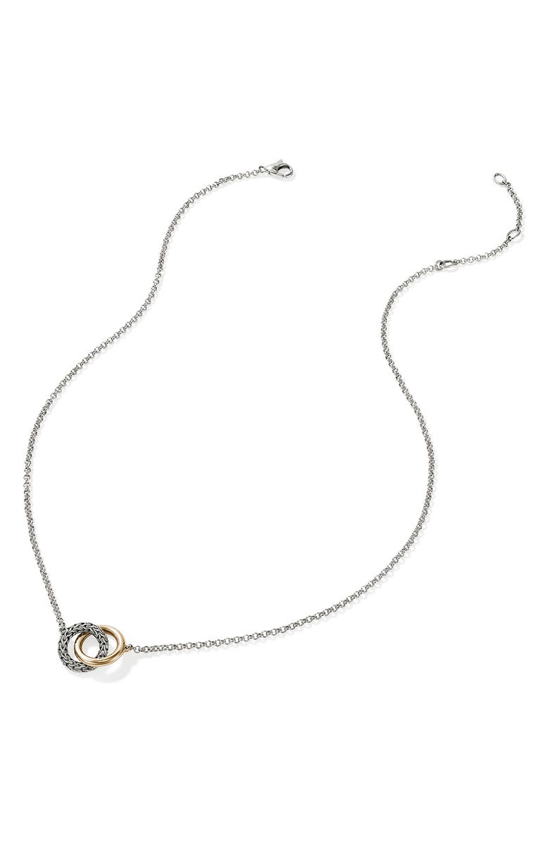 John Hardy Essential Linked Necklace, Alternate, color, Silver/Gold