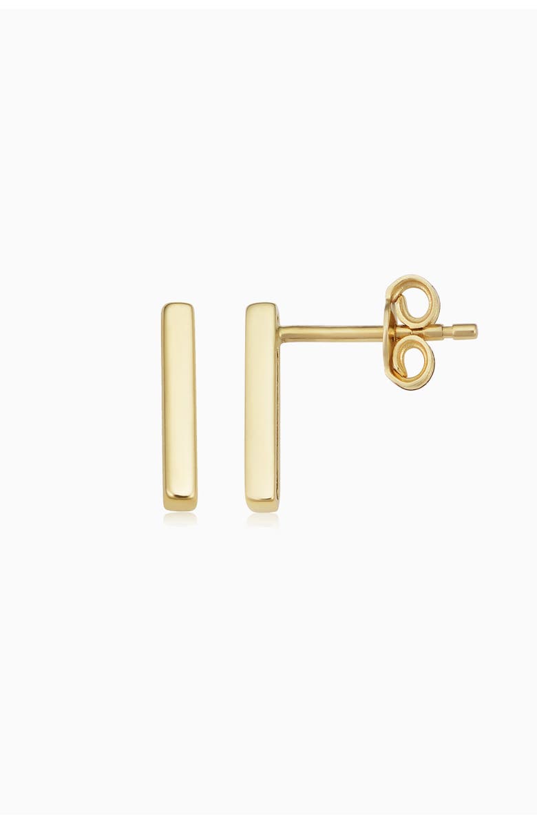 Oradina 14K Yellow Gold Pisa Bar Studs, Alternate, color, Yellow Gold