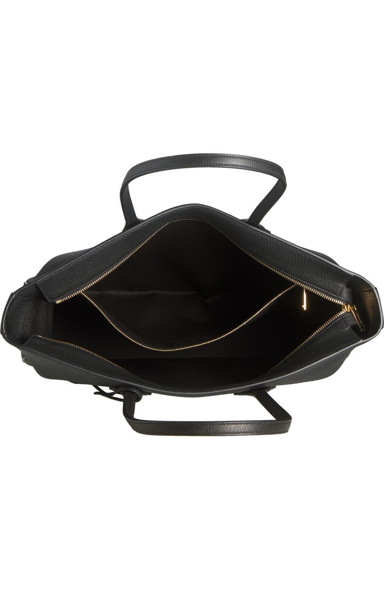 FERRAGAMO Medium Star Leather Tote, Alternate, color, Nero