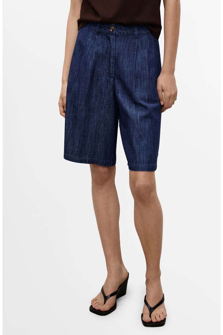 Denim Bermuda Shorts, Main, color, BLUE