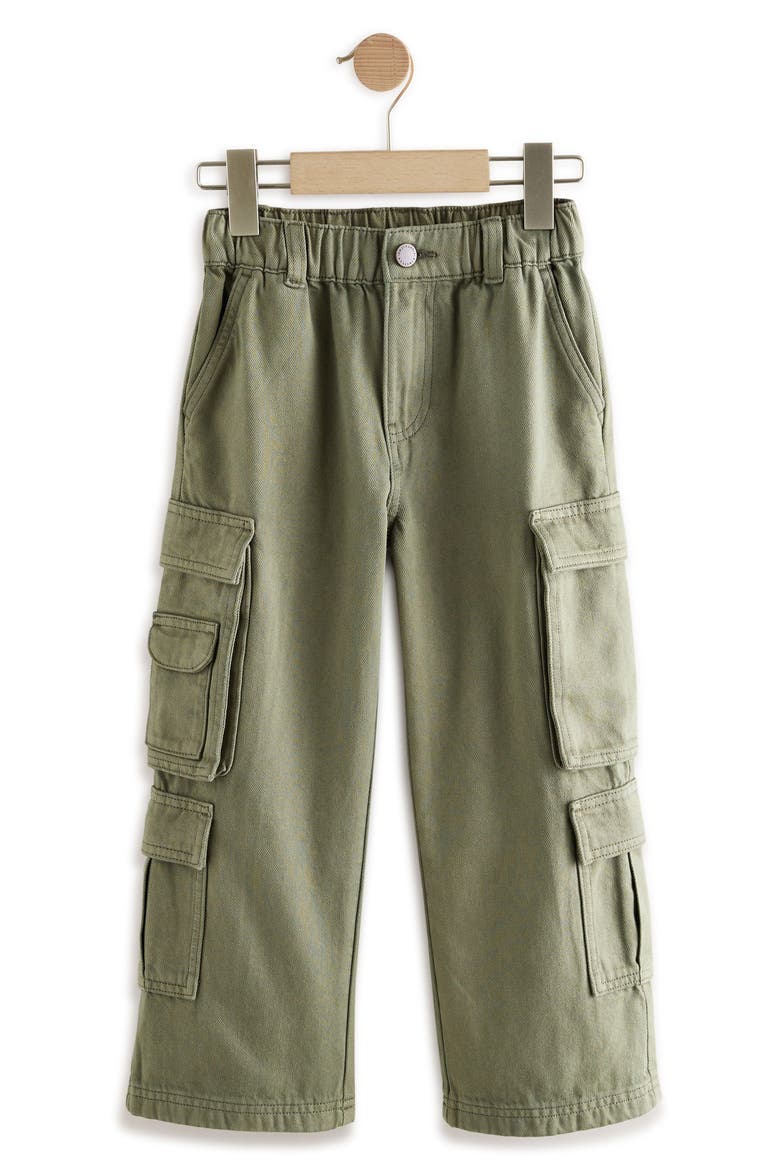Kids' Baggy Cargo Pants, Main, color, GREEN