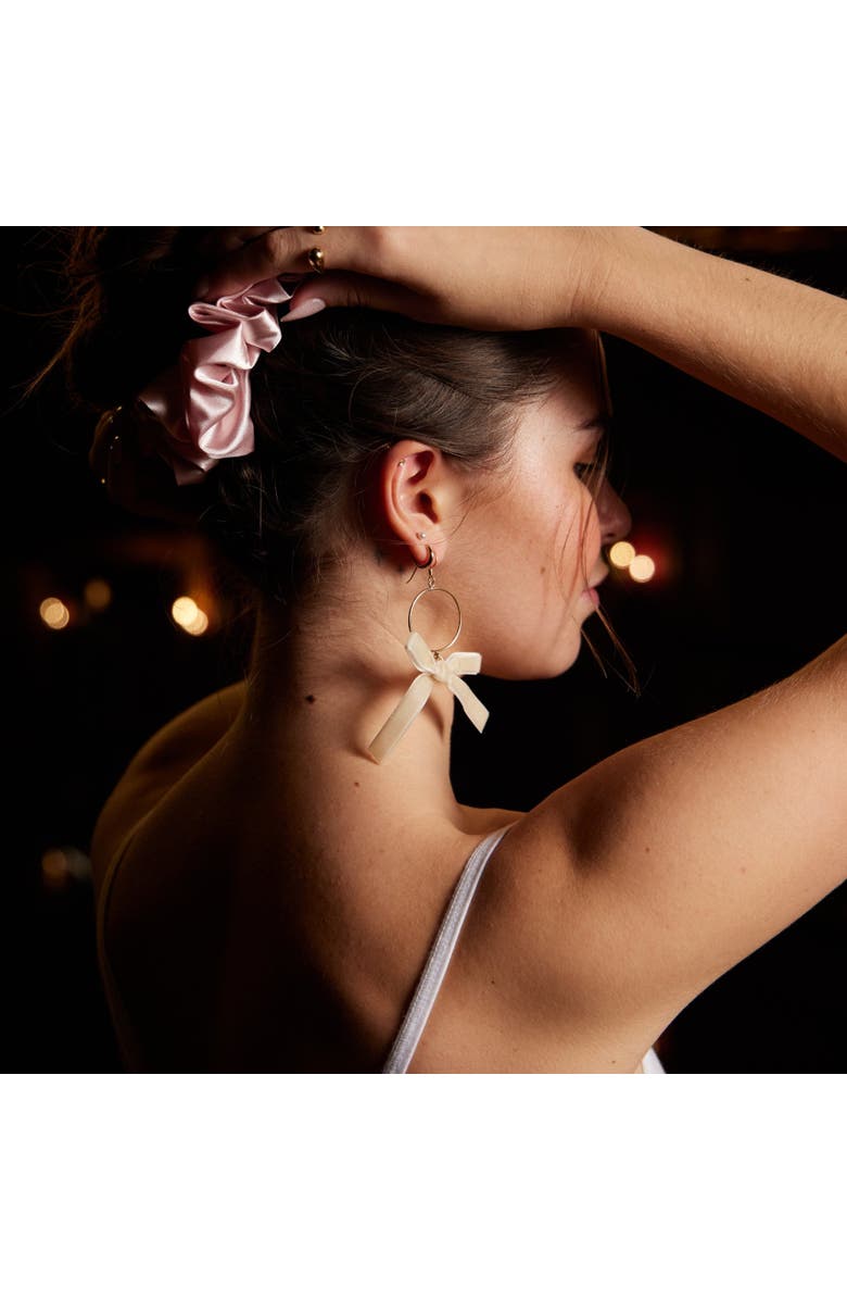 Nickel & Suede Claras Statement Earrings, Alternate, color, Cream