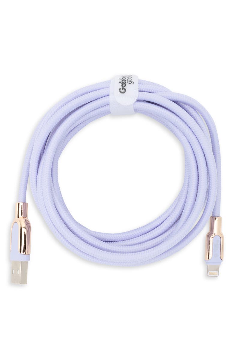 Gabba Goods 10-Foot Rapid Charge USB to Lightning Cable, Main, color, Periwinkle