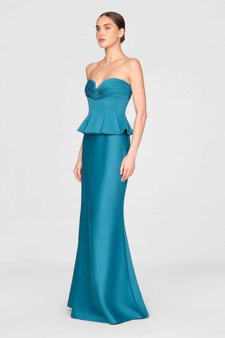 Sydney Strapless Gown, Alternate, color, NIGHT SWIM