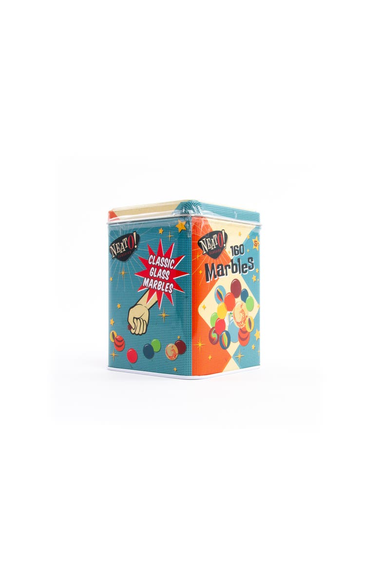 Toysmith Neato Classics 160 Marbles In A Tin Box, Alternate, color, Multicolored
