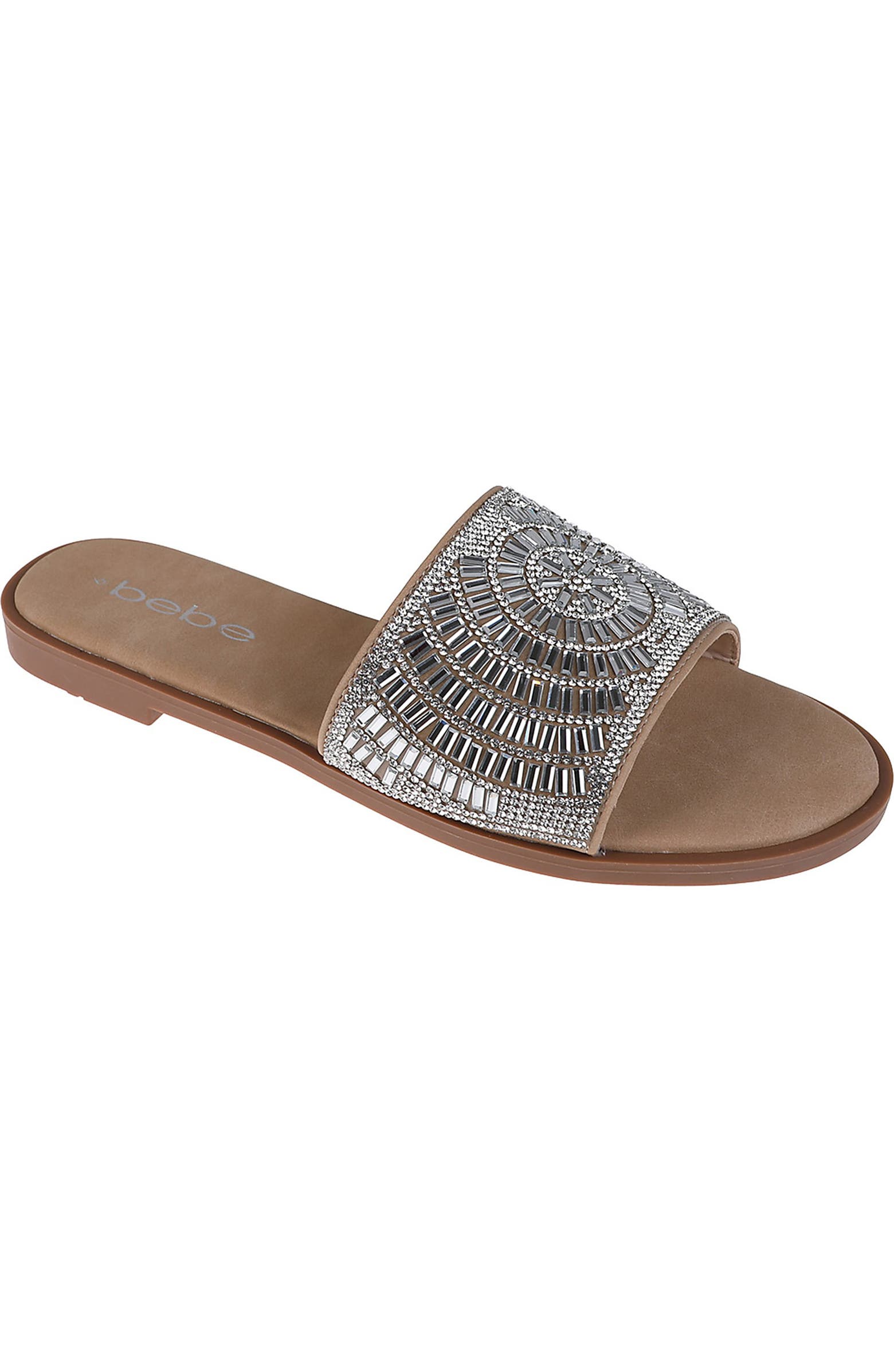 bebe Rhinestone Slide Sandal (Women) | Nordstromrack