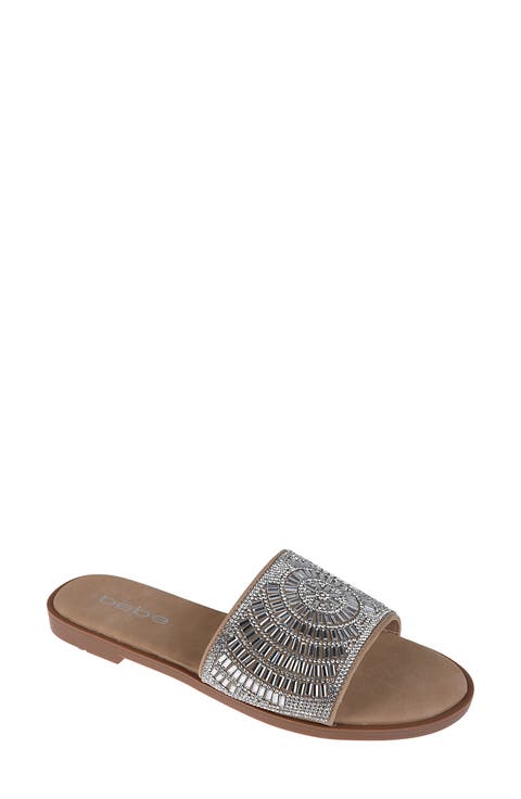 Rhinestone Slide Sandal (Women)