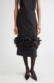 TOTEME Petal Wool & Silk Midi Skirt