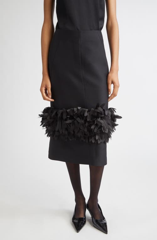 Totême Toteme Petal Wool & Silk Midi Skirt In Black