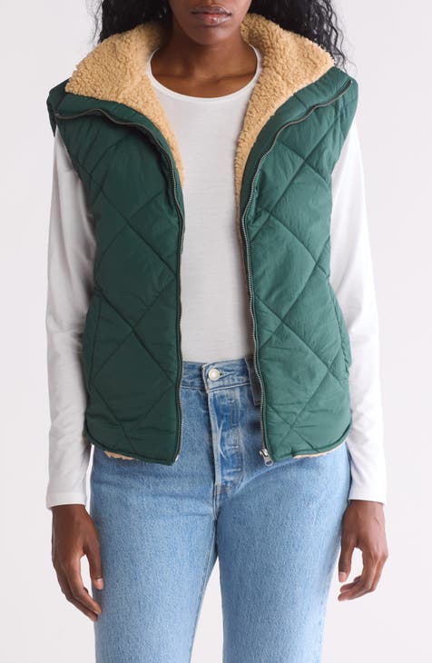 Quilted Zip Fleece Vest