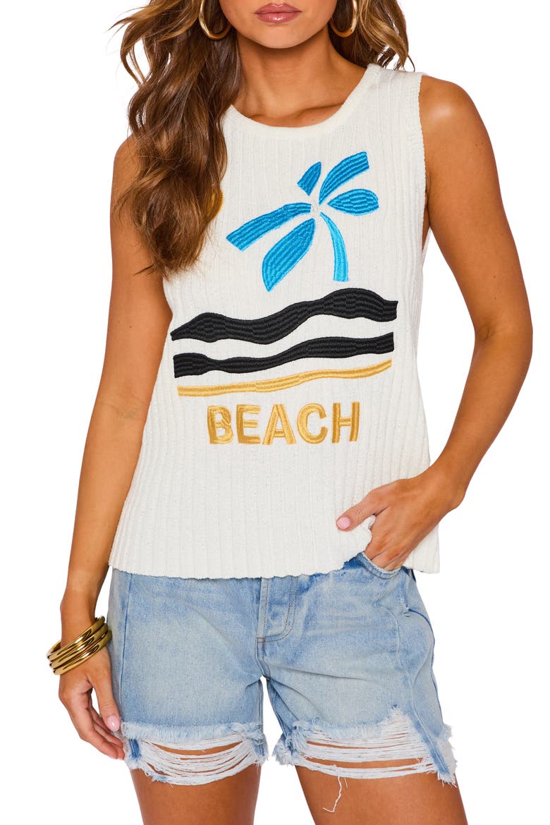 Beach Bound Sleeveless Sweater, Main, color, CREAM