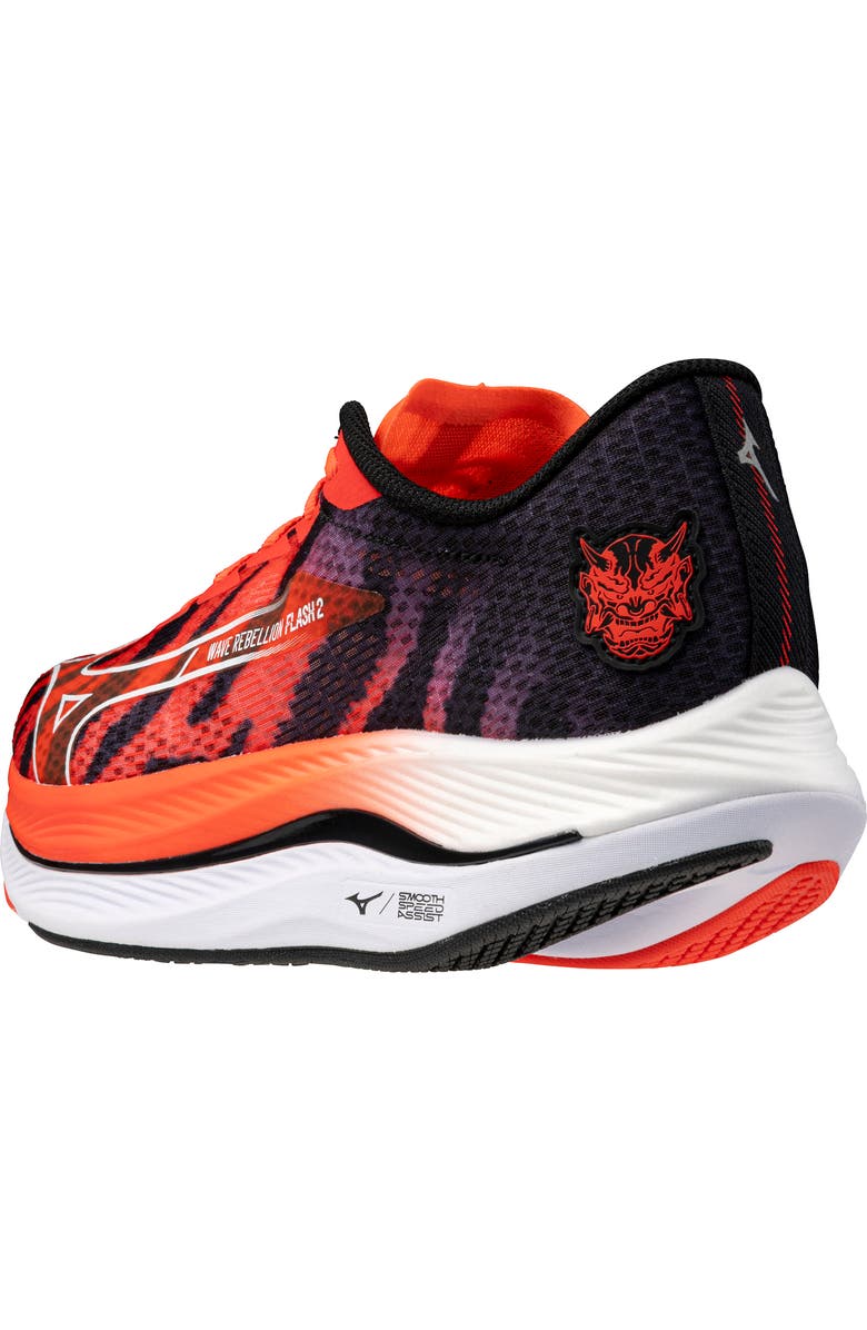 Mizuno Wave Rebellion Flash 2 Speed Running Shoe, Alternate, color, Ignition Red-White