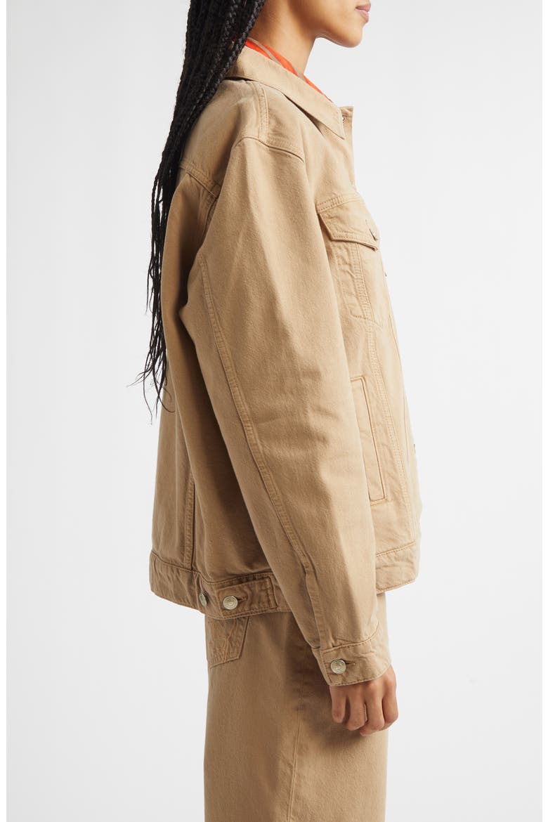 Maridenim Murros Denim Trucker Jacket, Alternate, color, LIGHT BROWN