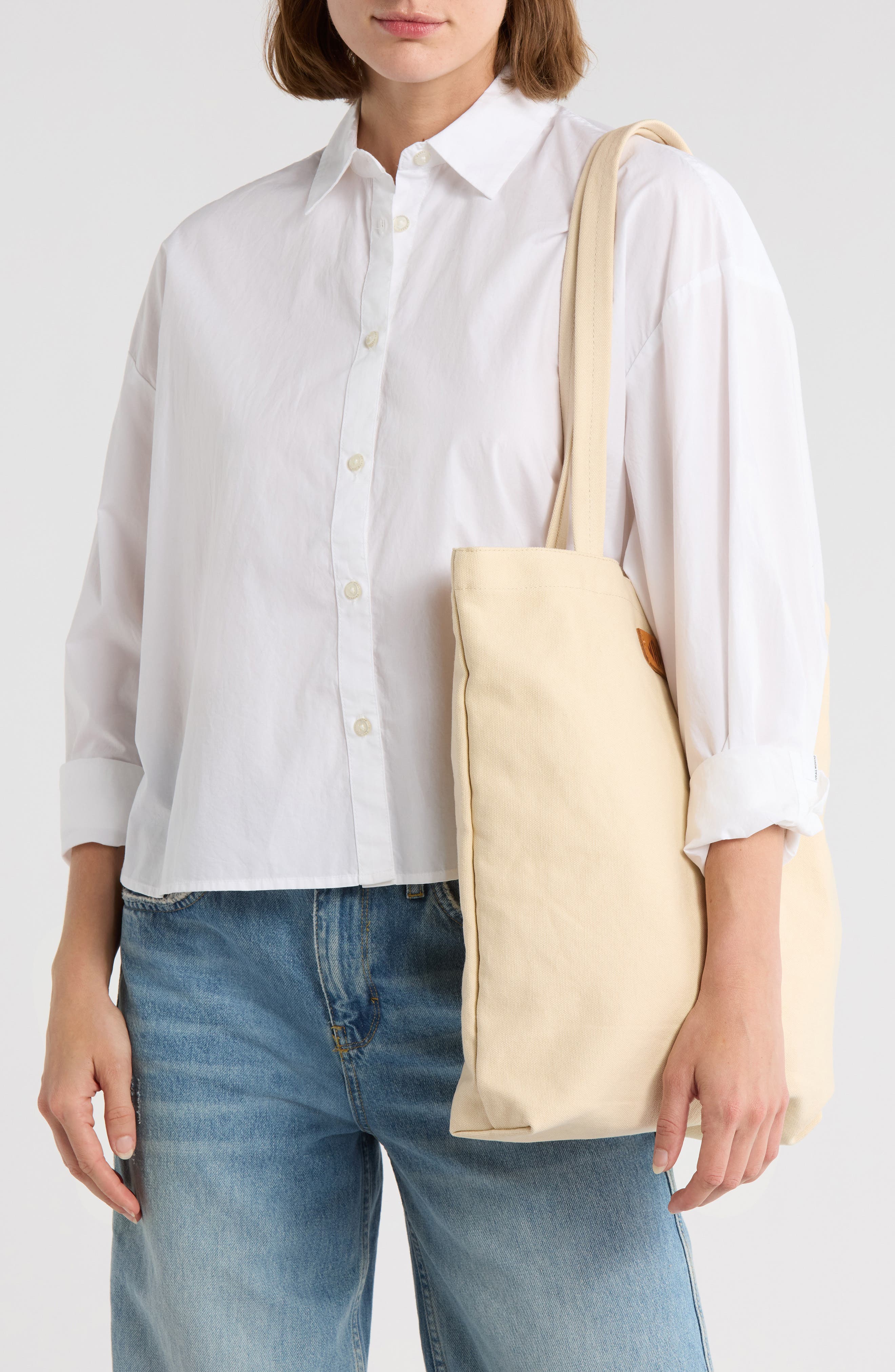 New Amsterdam Leatherworks Eden Canvas Tote Bag, Alternate, color, Natural