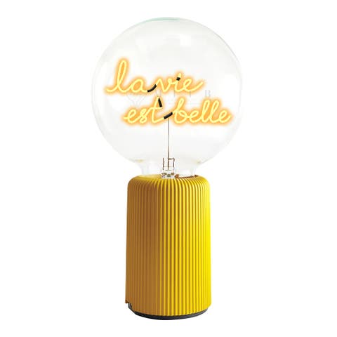 La Vie Est Belle Portable Table Lamp