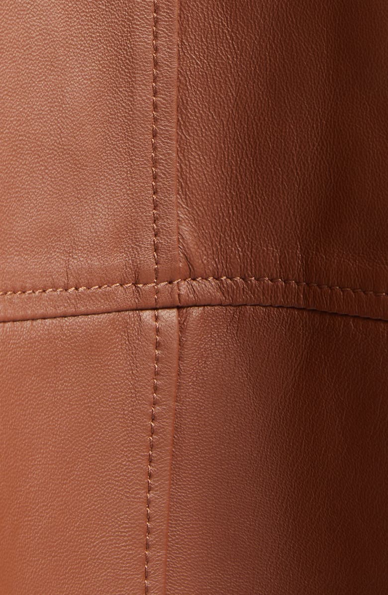 Zimmermann Hypnotic Leather Skirt, Alternate, color, Tan