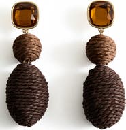 MANGO Raffia Drop Earrings