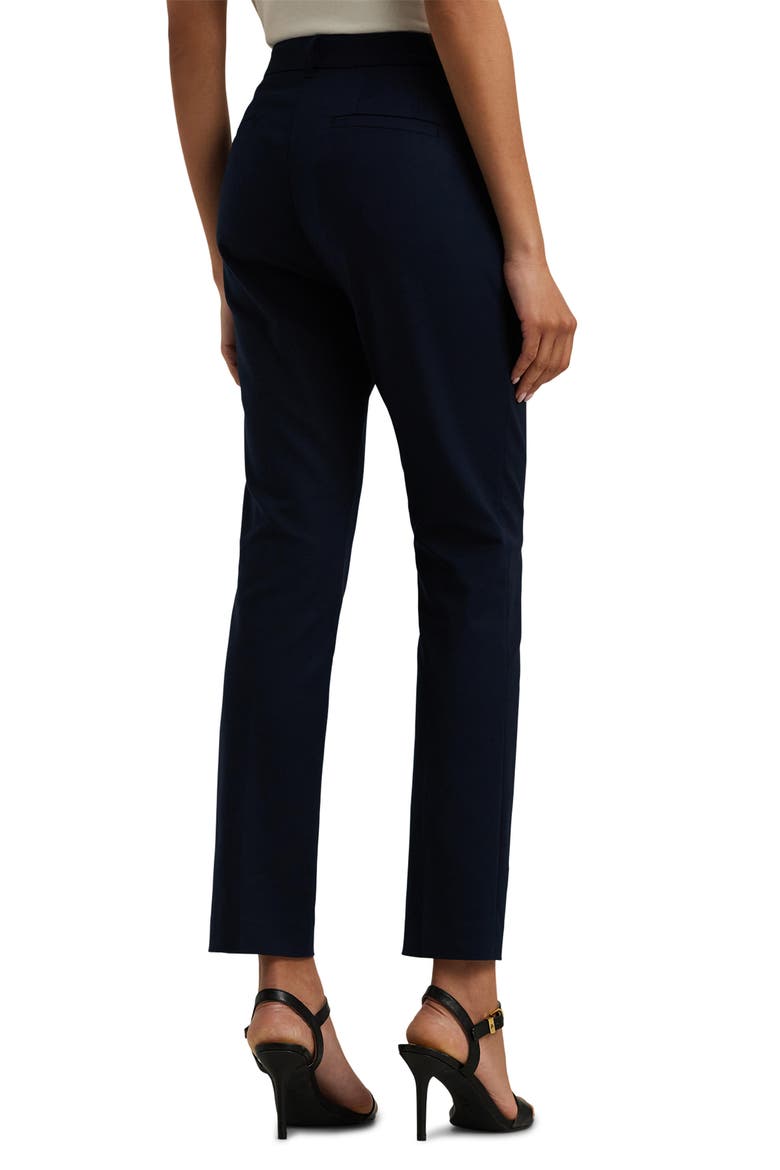 Double Faced Stretch Cotton Pants, Alternate, color, LAUREN NAVY